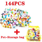 144 Style Pokemon Figure Toys Anime Pikachu Action Figure Model Ornamental Decoration Collect Toys For Children's Christmas Gift