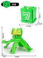 Power Assembling Educational Toys Math Cube Transformation Robot Digits Puzzle Ranger Animals boy toy for Kids