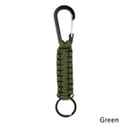 Outdoor Umbrella Rope Keychain Self Defense Lanyard Survive Knot Steel Ball Buckle Tactical Security Tool Carabiner