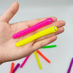 12/24 Pcs Mini Colorful Soft Caterpillars Kids Birthday Party Supplies Pinata Fillers Halloween Decoration Classroom Prize Gifts