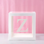 Transparent Letter Balloon Box Baby Shower Decorations Happy Birthday Wedding Decor 1st Birthday Party Supplies Balloon Box