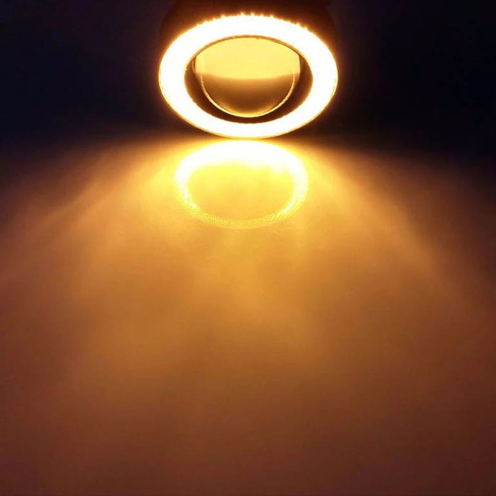 Car COB Auto DRL Led 12V HeadLamps Angel Eyes Fog Lamp Waterproof Headlights Daytime Running DayLight Turn Signal Trunk Led