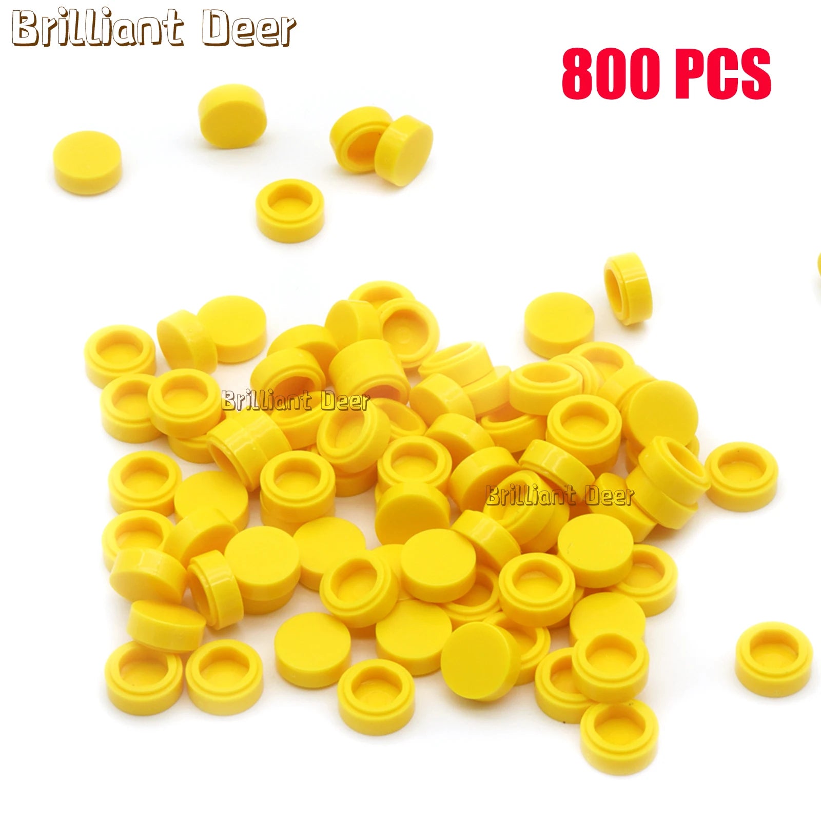 800PCS FLAT Tile 1x1 Dots Round Bricks 35381 98138 MOC DIY Building Blocks Parts for Mosaic Portrait Art Design Children Toys