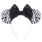 2026 Trip Mouse Ears Headband for Girls Women Sequin Castle 5"Bow Hairband Festival Party Cosplay DIY Hair Accessories
