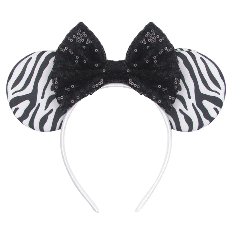 2026 Trip Mouse Ears Headband for Girls Women Sequin Castle 5"Bow Hairband Festival Party Cosplay DIY Hair Accessories