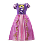 Elsa Anna Kid Princess Girls Dress Rapunzal  Kids Cosplay Halloween Vestidos Children Costume Birthday Party Dress
