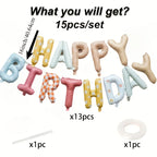 The New 16-inch English Birthday Letter Aluminum Film Balloon Set Is Suitable for Birthday Party Scene Layout Decor