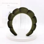 Sponge Spa Headband Velvet Washing Face Wide Padded Headband Skin Care Makeup Removal Shower for Women Girls Hair Accessories