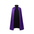 Halloween Two Tone Cape Mid Length Vampire Cloak With Stand Collar Tie Closure For Costume Party Stage Performance Unisex Adult