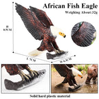 Oenux Wild Bird Animals Forest Night Eagle Condor Figurines PVC Action Figure Garden Decoration Education Miniature Toy Kid Gift
