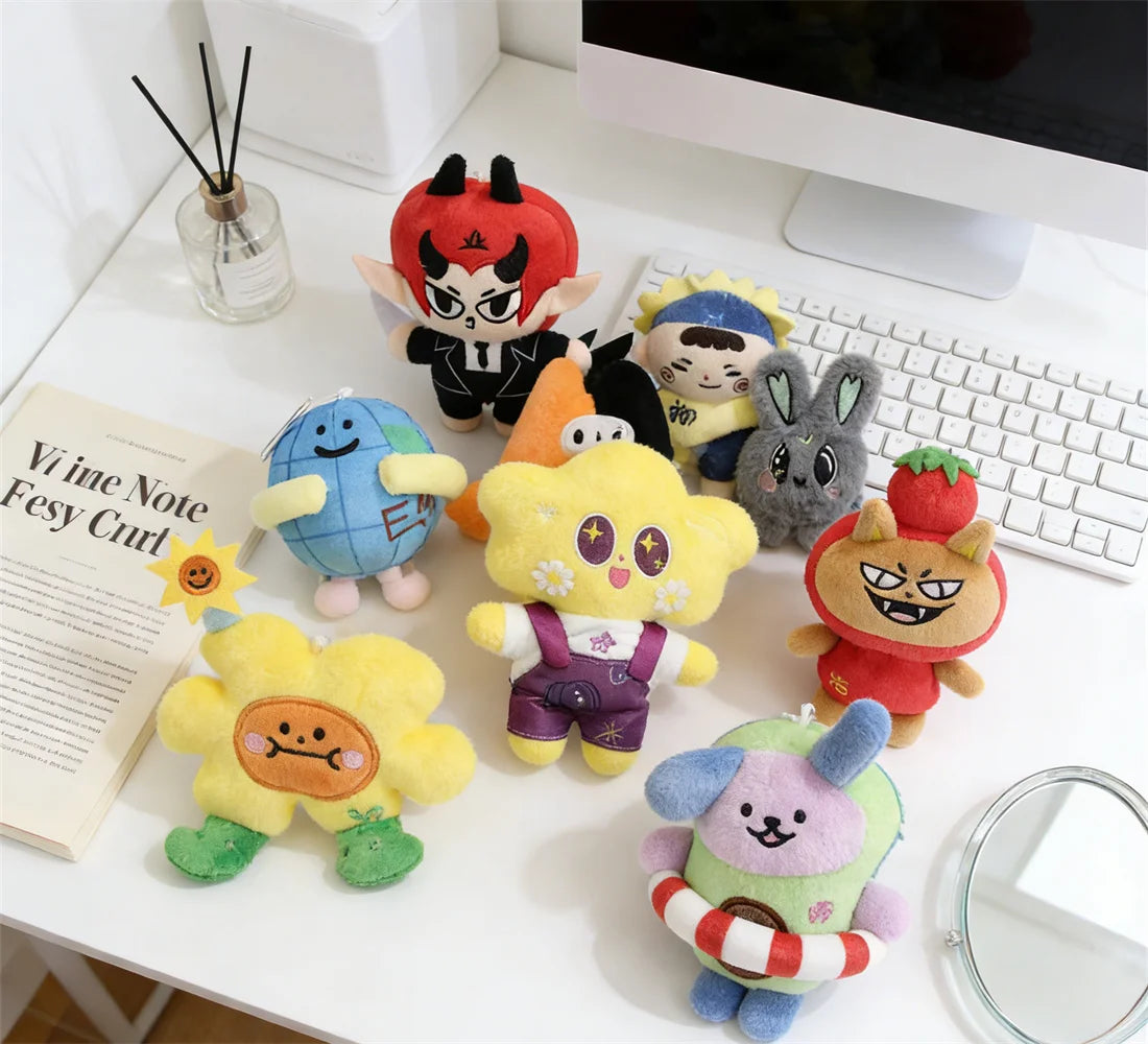 Thailand GMMTV CP Plush Keychain Cartoon Cute Filling PP Cotton Pendant JAIDEE BABII WIN ForceBook AouBoom Fans Colletion Gift