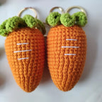 Cute Fruit Series Crochet Keychain Handmaking Knitted Strawberry Keyrings Cute Cherry Keyrings For Bag Pendant Custom Accessory