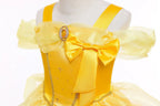 2026 Kid England Style Belle Deluxe Princess Costume Carnival Apparel Birthday Party Carnival Beauty and Beast Cosplay Dress