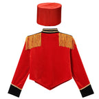 Girls Boys Halloween Nutcrackers Costume Set Drum Trumpet Team Tassel Jacket Coat Hat for Drummer Performance Circus Ringmaster