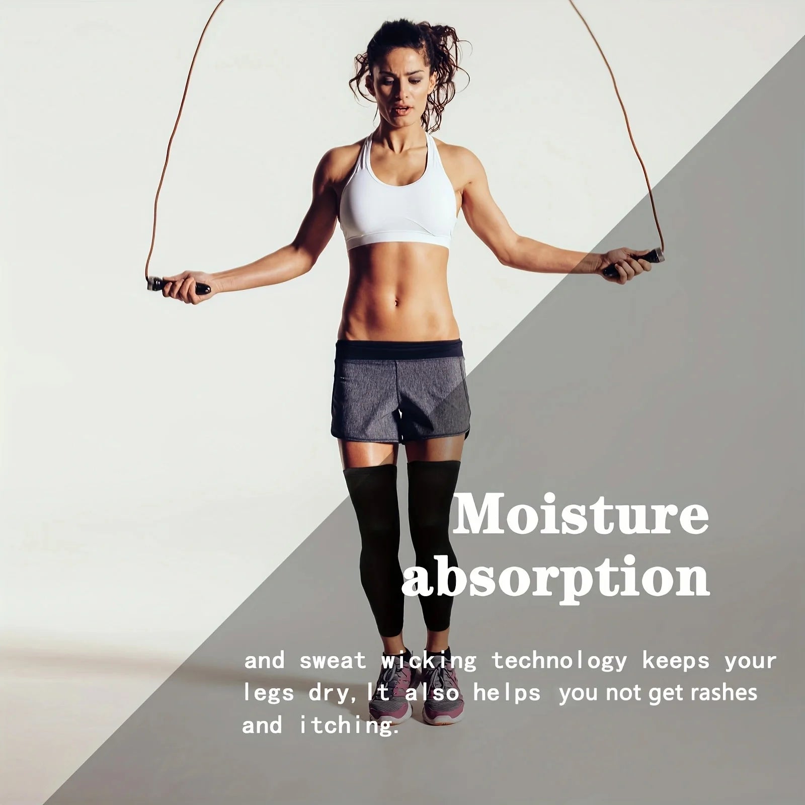 Summer Sun Protection Leg Cover High Elastic Breathable Quick-Drying Silicone Anti-Slip Cycling Leg Cover Sun Protection Running