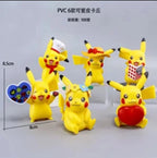 1Set Pocket Monsters Anime Figure Kawaii Pikachu In Disguise Action Figures PVC Adult Collection Model Dolls Toy Gift