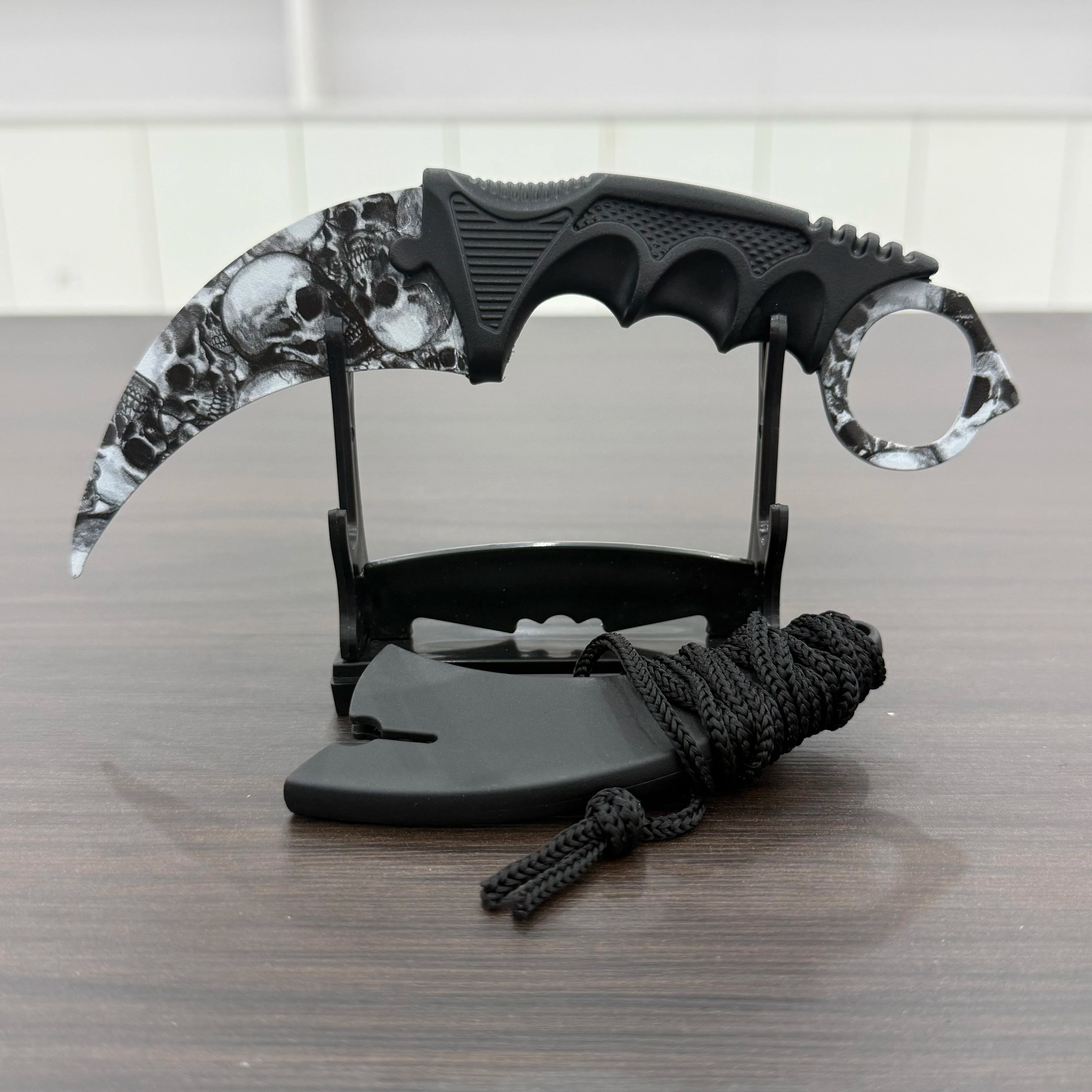 18.8cm Sakura Claw Knife Metal Model Collectible Desk Ornaments Lightning Karambit Cosplay Prop Home Decoration Boys Knife Safe