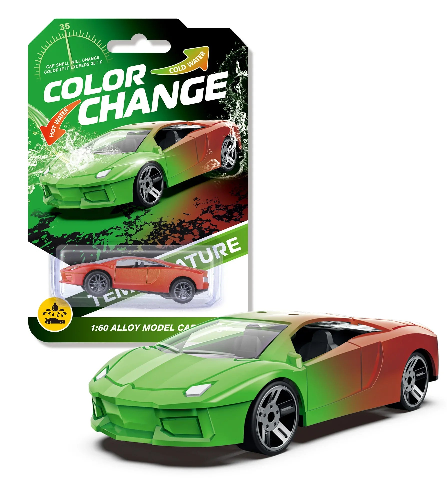 Alloy Off road model mini set toy racing car Color Changing Temperature Sensing Inertial Cars Model for bath Pool Water Toy