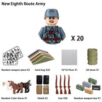 40/set World War II military building blocks National army soldier Character weapon assembly building block Children's toy gifts