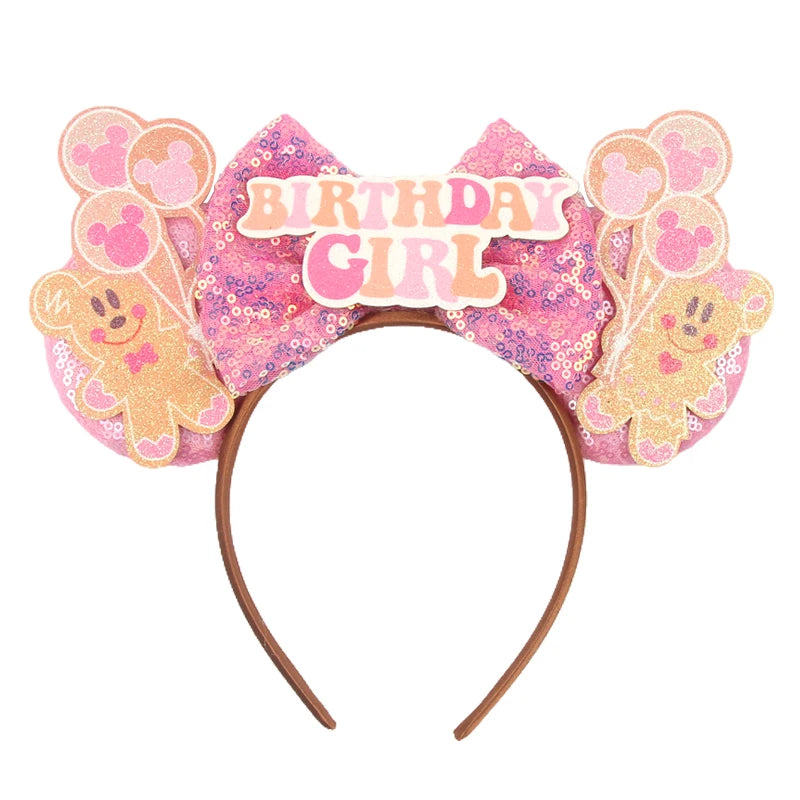 2026 Trip Mouse Ears Headband for Girls Women Sequin Castle 5"Bow Hairband Festival Party Cosplay DIY Hair Accessories