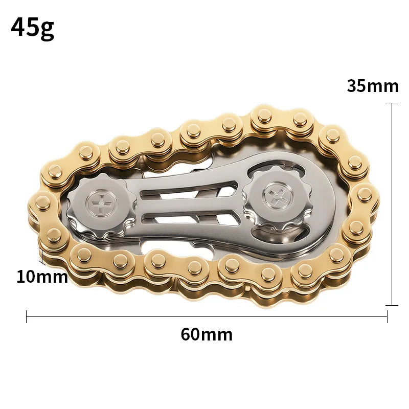 Rainbow Fidget Spinner Zinc Alloy Mechanical Bike Chain Gear Sprocket Flywheel Silent Hand Spinner Iridescent Colorful Stress