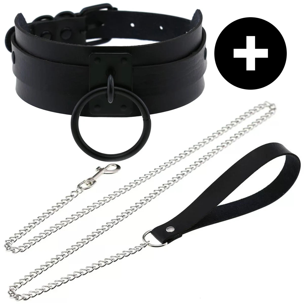 Gothic Punk Pu Leather Choker With O-Ring - Adjustable Collar Necklace For Women, Perfect For Halloween & Everyday Wear