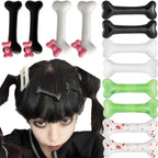 Cartoon Bone Hair Clip Dog Bone Hair Pins Hair Clamps Y2K Hair Accessories for Girls Women Halloween Costume