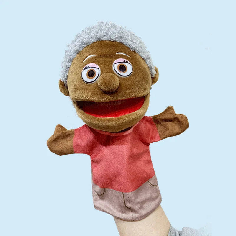 25cm Sweet Family Hand Puppet Dolls Early Education Learning Stuffed Plush Toys Cospaly Hand Finger Puppets for Children Gifts