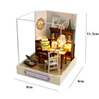 Wooden Miniature Doll House DIY Small House Kit Making Room Toys 3D Puzzle Assembly Building Model Toys for Birthday Gifts