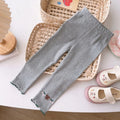 Bear Leader Autumn New Girls Clothes Cartoon Bear Cherry Printed Outerwear Pants Korean Version Solid Color Children's Clothing