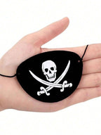5/10/20pcs Pirate Eye Patches Skeleton Eye Mask Felt One Eye Skeleton Captain Eye Patches for Halloween Pirate Theme Party Decor
