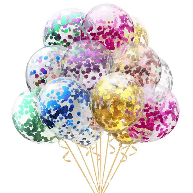 Gold Silver Confetti Balloons Glitter Sequin Globos Helium Balloon Birthday Party Halloween Christmas Party  Wedding Decorations