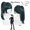 Jujutsu Kaisen Maki Zenin Cosplay Costume Maki Zenin Glasses Wig Top Skirts Full Set Maki Halloween  Party Uniform for Women Men