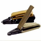 2/5 PCS.Tactical Hanging Buckle Molle Nylon Webbing Carabiner Belt Triangle Keychain for Outdoor Climbing Camping Tool Accessory