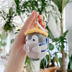 Cute Penguin Plush Key Ring Tourist Hat Penguin Keychain For Girls Gifts Creative School Bag Keychain