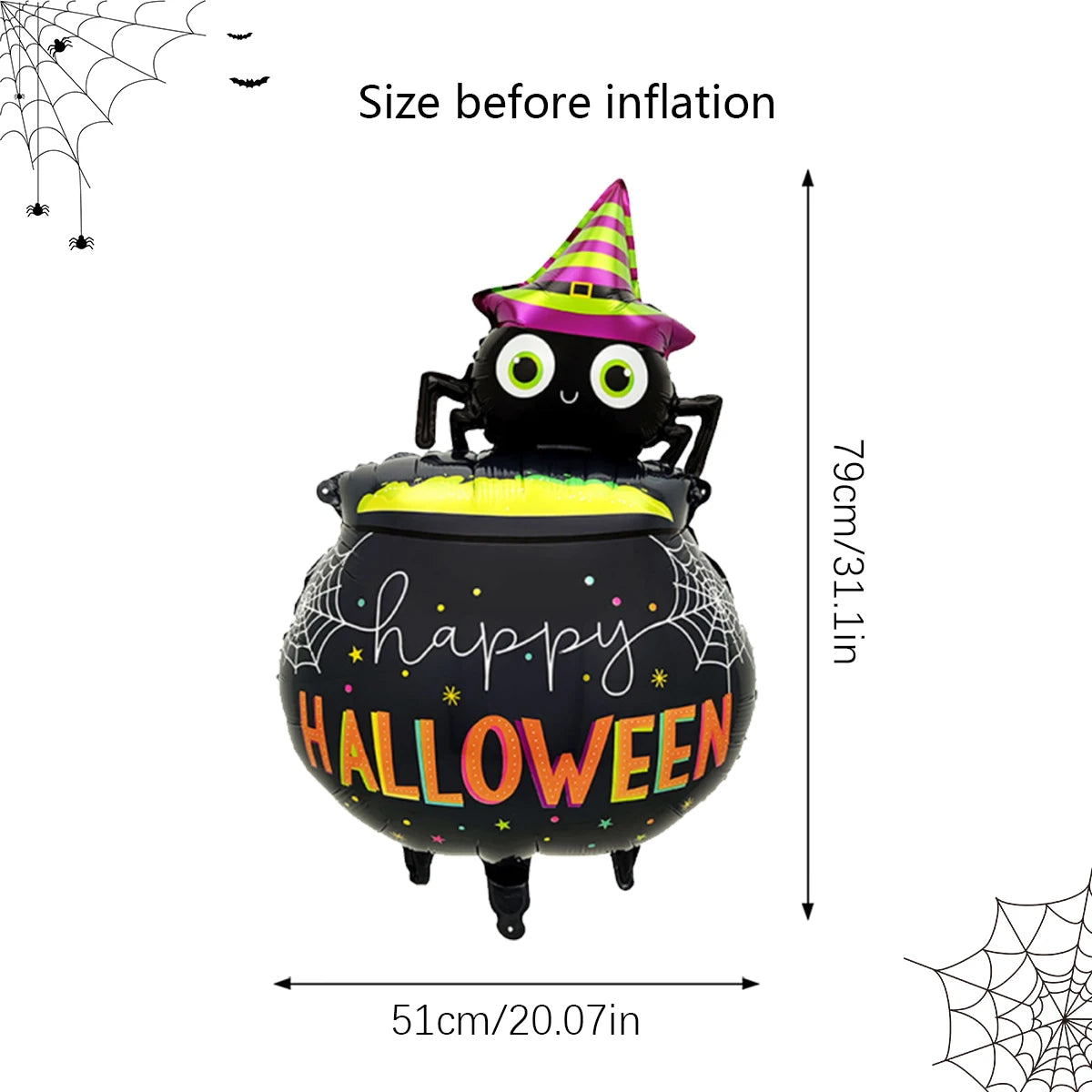 1pc/2pcs Halloween Spider Medicinal Pot Balloon for Halloween Party, Birthday Party, Horror and Weird Atmosphere Decoration