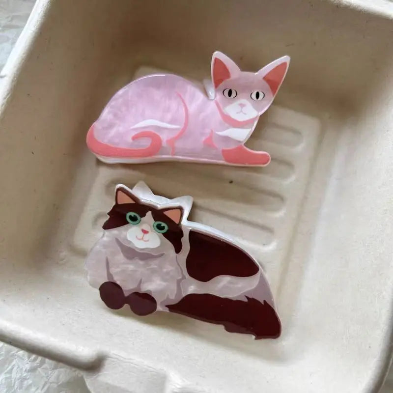 1/2/3/5pcs cat hairpin lady cute little hairpin short long hair hairpin for daughter lover girl school partner