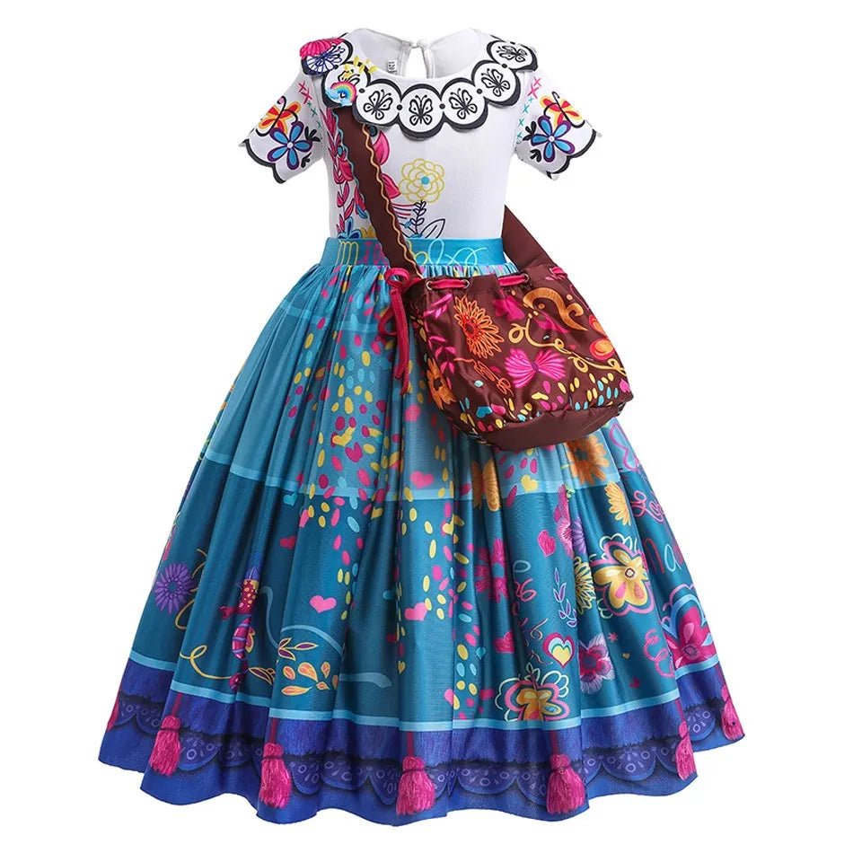 Girls Elsa Anna Dress Children Princess Carnival Dress Kids Jasmine Rapunzel Pageant Flower Disguise Birthday Cosplay Costume