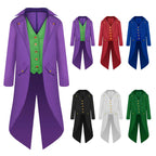 Steampunk Gothic Medieval Tailcoat Cosplay Costume, Tailcoat Jacket & Vest Suit for Adults and Kids, Halloween Role Play Outfit