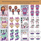 -Gabby Cat Dolls Cartoon Stickers Birthday Party Decoration DIY Sticker Luggage Guitar Waterproof Graffiti Baby Shower Kids Toys