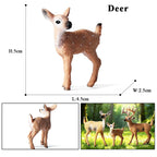 Oenux Forest Deer Animals Simulation Wild White-Tailed Elk Action Figures Moose Figurines Model Decoration Toy Kids Xmas Gift