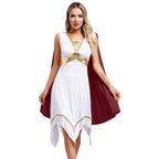 Womens Ancient Greek Athenian Princess Dress Toga Halloween Senator Caesar Cosplay Party Costume Roman Empress Long Robe Dress