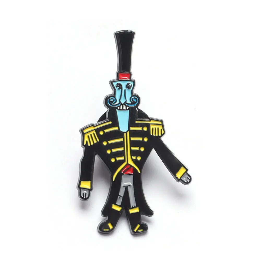 Horror Animated Films Doll Enamel Pins Cartoon Character Role Brooch Lapel Badge Punk Halloween Jewelry Gift for Friend