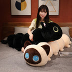 50/80/130CM Creative Cat Caterpillar Plush Toys Stuffed Soft Animal Long Pillow Funny Bed Cushion for Children Gift