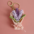 Exquisite Bouquet Series Crochet Keyrings Wholesale Handmaking Bouquet Keychain For Bag Pendant Knitting Flower Keyrings Custom