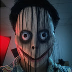 New Halloween Horror with Long Hair Cosplay Female Ghost Mask Roleplay Masks Funny Mask V-shaped Mouth Mask Party Tricky Toys