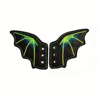 1 Pair Bling Bat Shoe Wings Charm Decorations For Sneaker Clothing Shoelaces Punk Halloween Gift Accessory