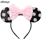 2026 Chic Embroidery Sequin Ears Headband Classical DOT Bow Hairband For Girls Women Party Head Wear Kids DIY Hair Accessories