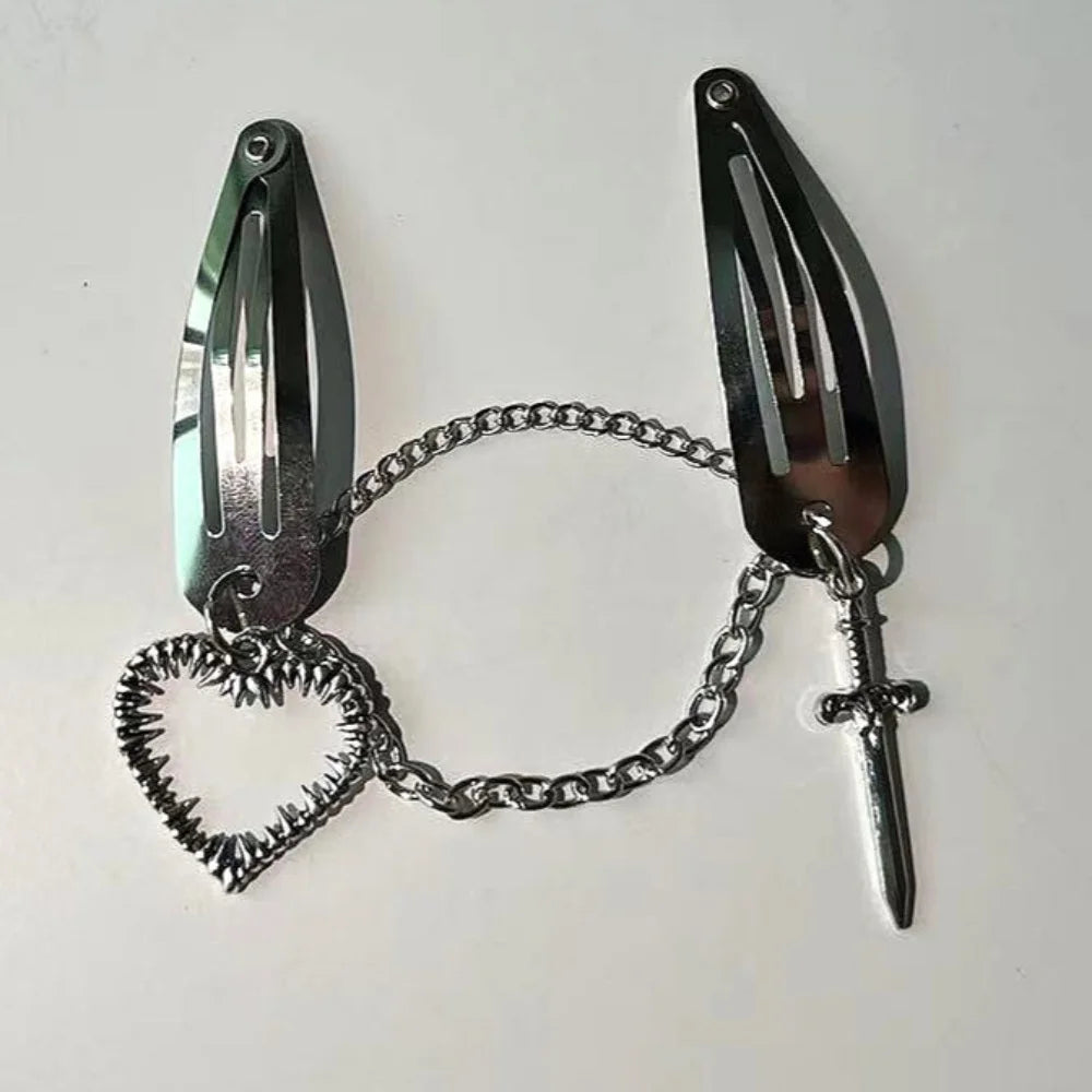Ethnic style retro cool feeling cool and agile tassel hair clip BB clip with broken hair clip in front of the forehead, side cli