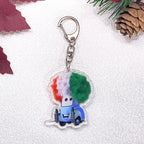 1/11Pcs Disney Cars Lightning McQueen Keychain Accessories Acrylic Charms Pendant For Bag Funny Key Holder Backpack Decoration